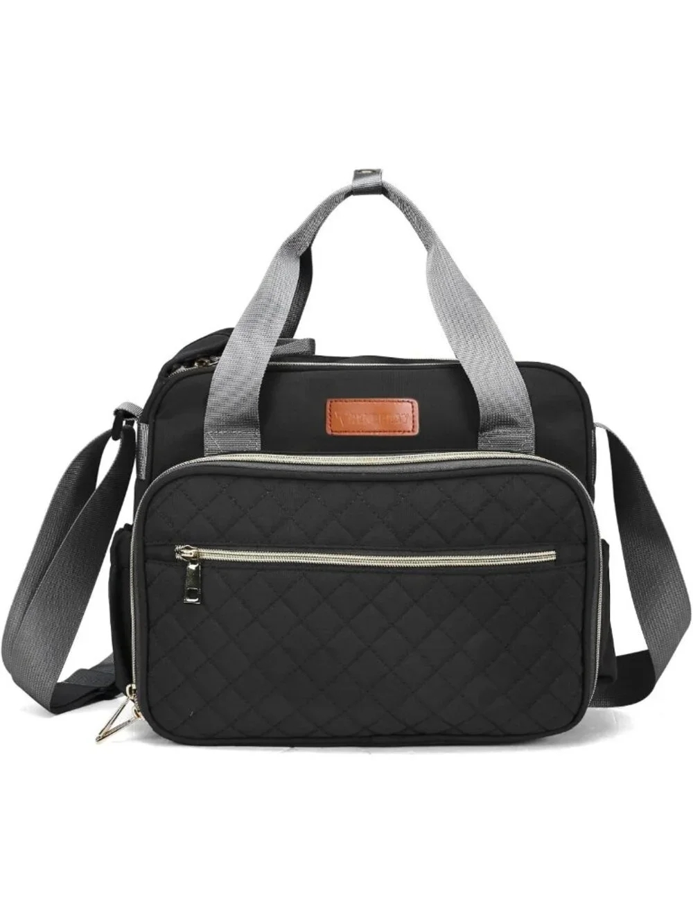 Cute Small Diaper Tote Bag for Girls - Travel Stroller Organizer & Maternity Bag